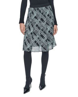 Pleated Knit Waistband Skirt - Exclusive