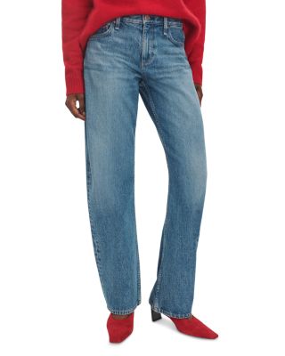 Willa Cotton Mid Rise Curved Leg Jeans in Mara