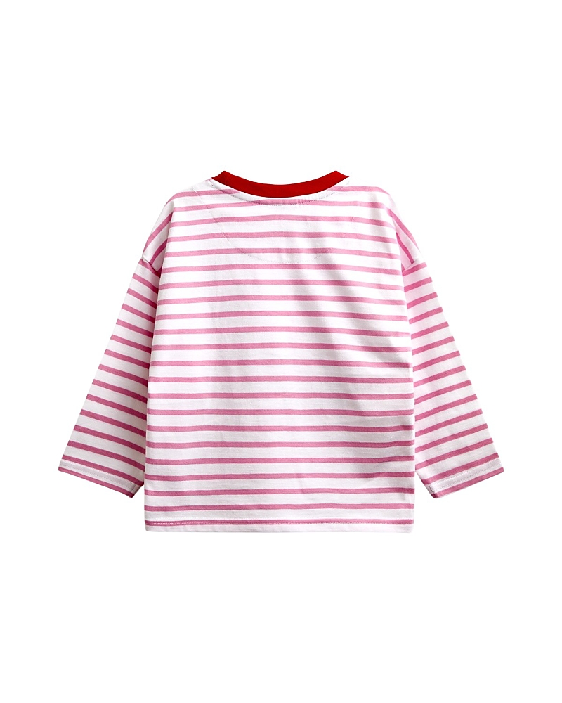 JoJo Maman Bebe Girls' Crew Neck Long Sleeve Embroidered Top - Baby, Little Kid