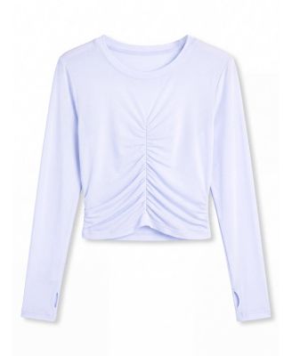 Girls' Pixie Ruched Long Sleeve Top - Little Kid, Big Kid