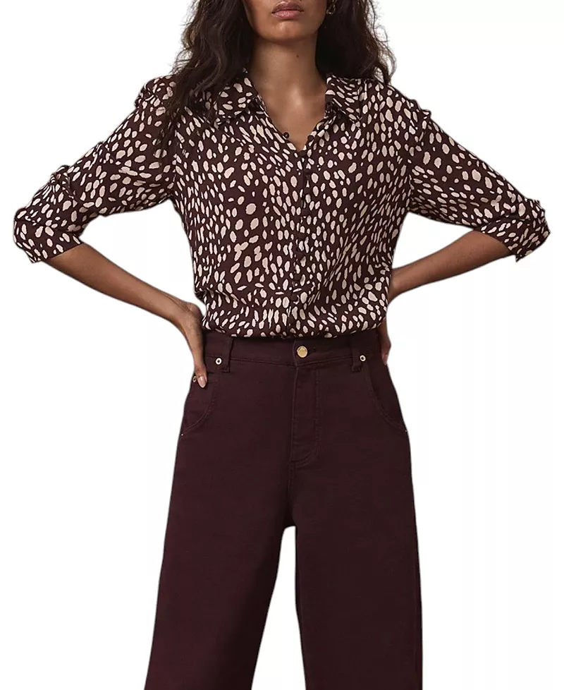 Mint Velvet Women's Animal Print Shirt