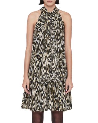 Minna Halter Tie Neck Dress
