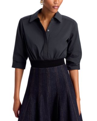 Stiles Cropped Cotton Shirt