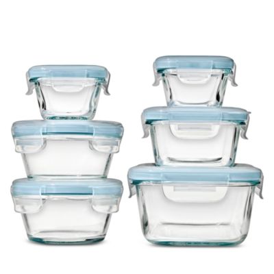 12 Piece Smart Seal Glass Food Storage Container Set