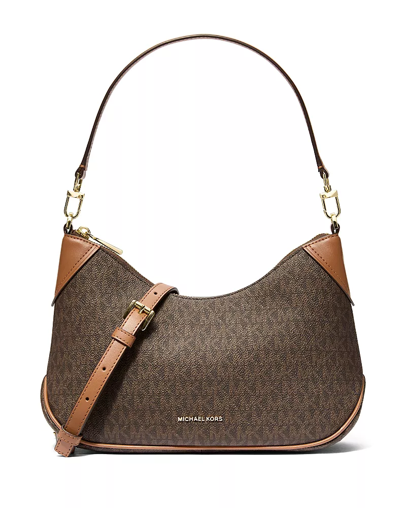 Michael Kors Jet Set Logo Jacquard Convertible Pochette Crossbody