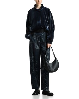 Chenille Ruffled Collar Jacket