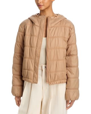 Ruched Nylon Hooded Jacket