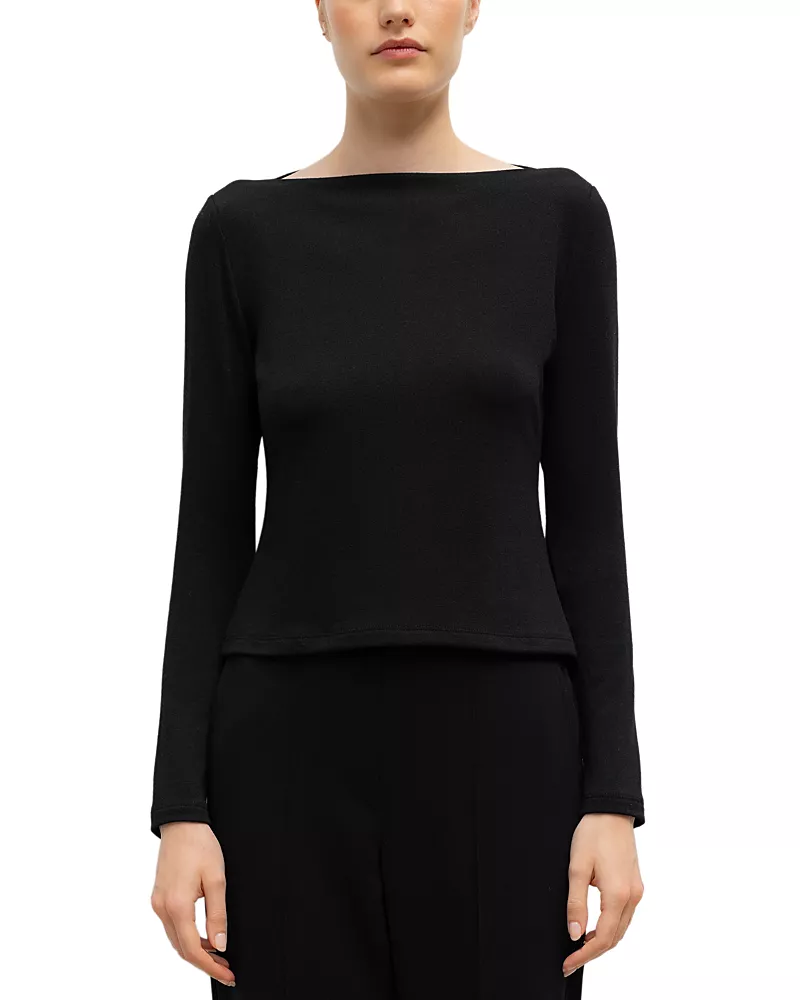 Leset Lauren Boat Neck Long Sleeve Tee