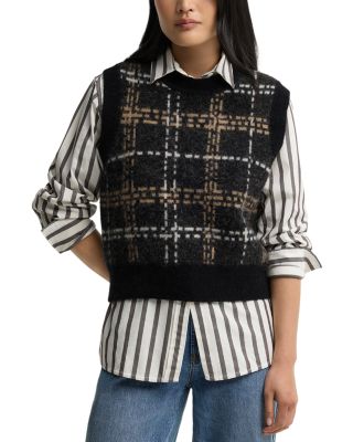 Ethel Plaid Alpaca & Wool Blend Vest