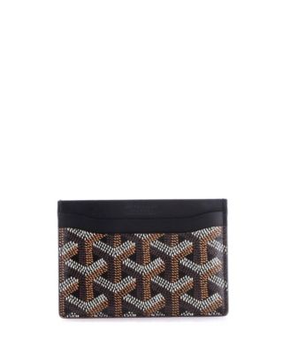 Pre-owned Pre-owned Goyard  Goyard Saint Sulpice Card Holder Coated Canvas In Black