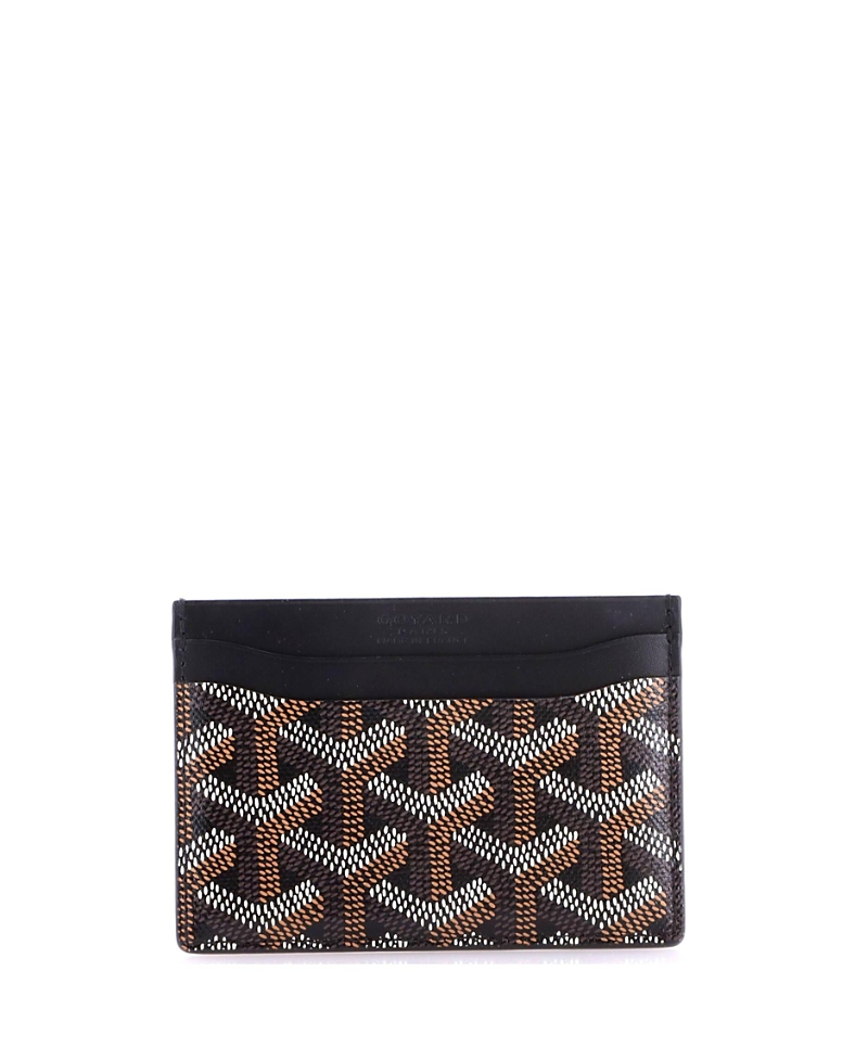 Pre-owned Pre-owned Goyard Goyard Saint Sulpice Card Holder Coated Canvas In Black