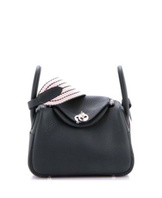 Mini Lindy Quadrille Bag Clemence with Canvas