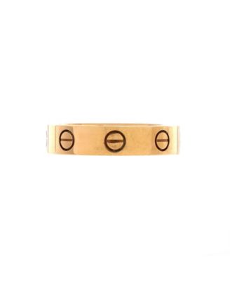  Love Wedding Band 1 Diamond Ring 18K Rose Gold with Diamond