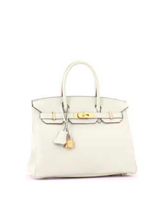 Birkin 30 Handbag Grey Togo with Gold Hardware