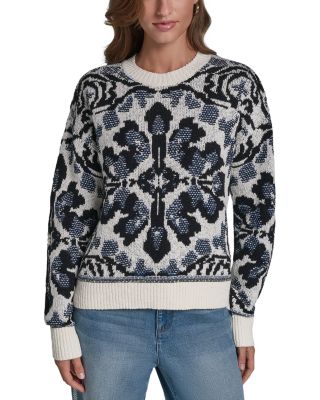 Patterned Crewneck Sweater