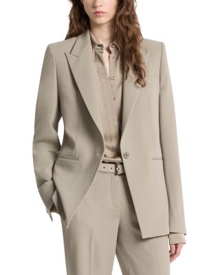 Carly Wool Blend Peak Lapel Blazer