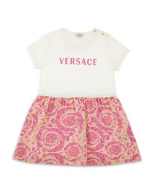 Girls' Logo Barocco Cotton Stretch Dress – Baby, Toddler