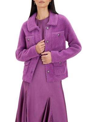 Fuzzy Patch Pocket Jacket
