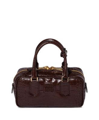  Arcadie Crocodile Embossed Calfskin Bag