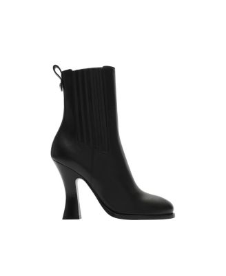 Women's Leather Pillar Ankle Boots