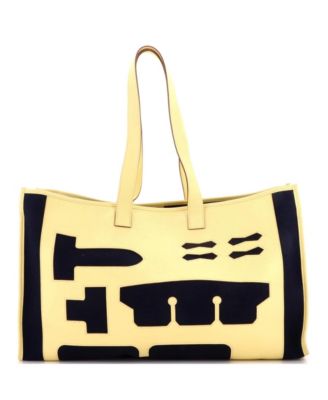 GM Petit H Skeleton Tote Toile and Leather