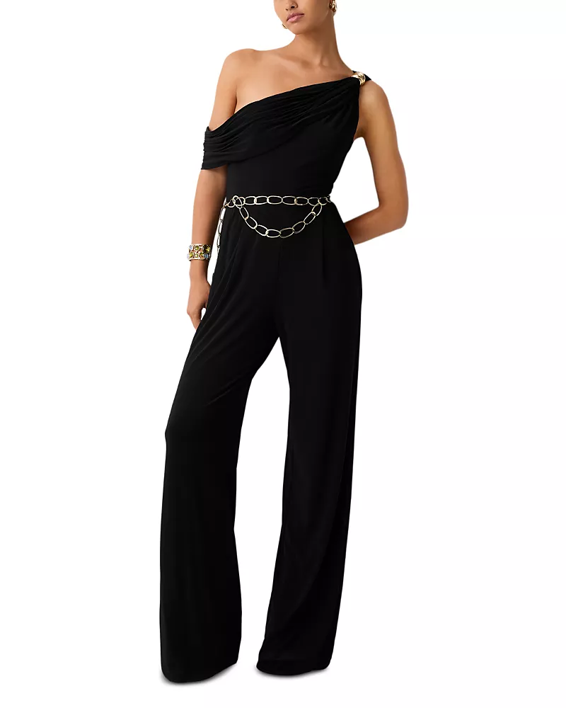 Ramy Brook Valery One Shoulder Wide Leg Jumpsuit