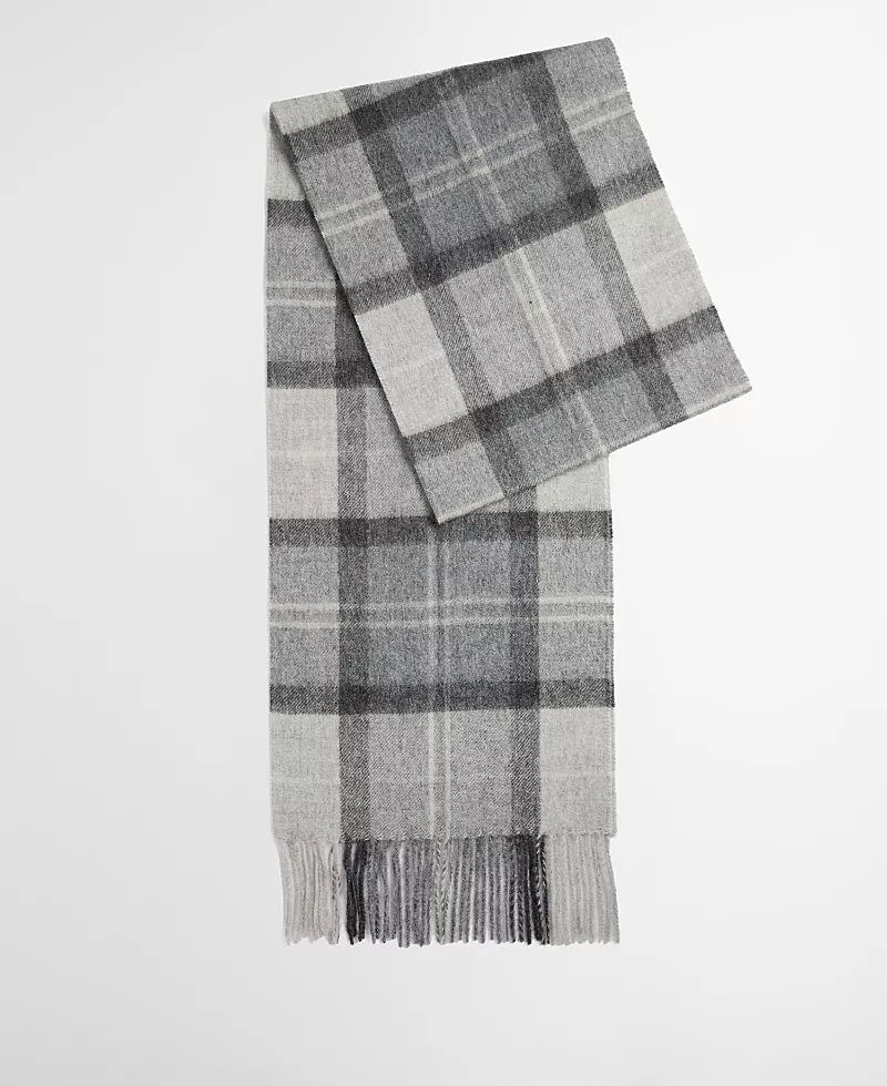 Barbour Mineral Tartan Wool & Cashmere Scarf