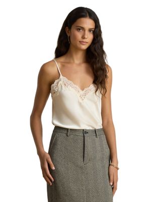 Lauren Lace Trim Satin Camisole