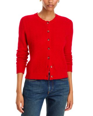 Diren Pointelle Crewneck Cardigan