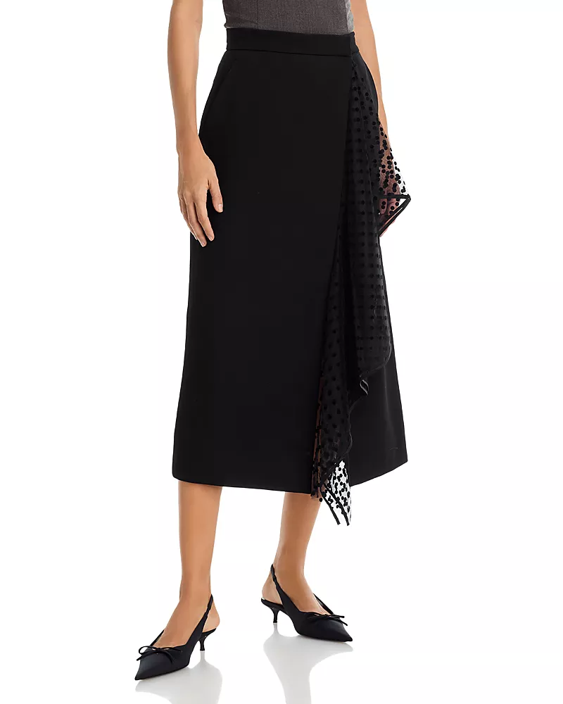Erdem Grain de Poudre Midi Pencil Skirt