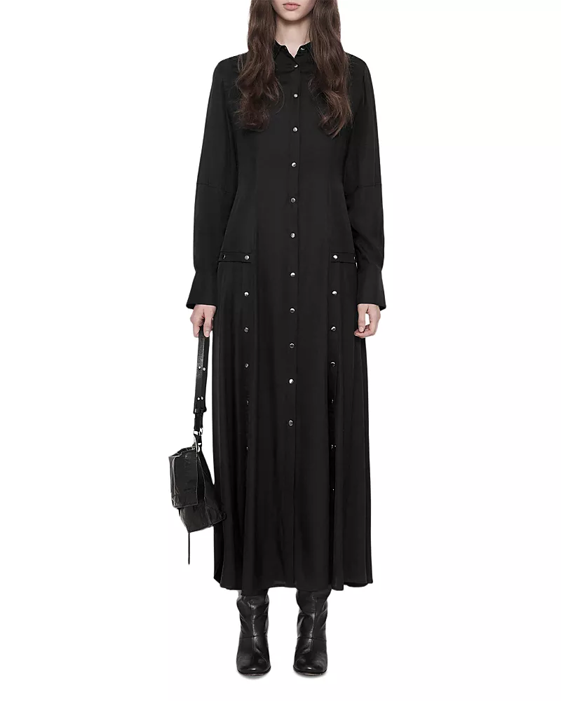 Allsaints Artemis A Line Midi Shirt Dress