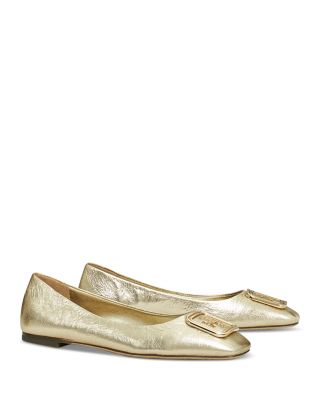 Women's Georgia Metallic Leather Ballet Flats