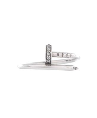  Small Juste un Clou Ring 18K White Gold and Diamonds