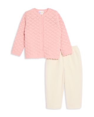 Girls' Scalloped Pointelle Sweater & Pants Set - Baby