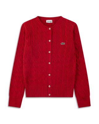 Girls' Cable Knit Cotton Cardigan – Big Kid