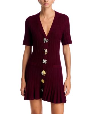 Calyssa V Neck Knit Mini Dress