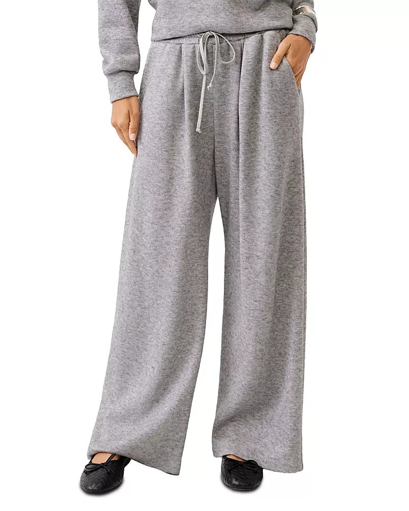 Fifteen Twenty Jenny Pleated Wide Leg Sweatpants
