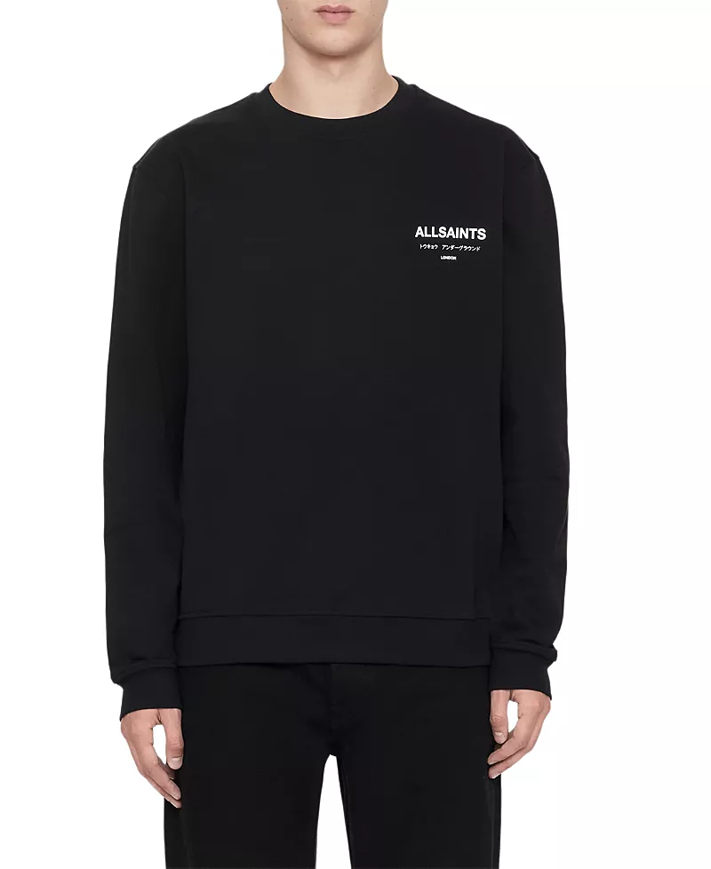 Allsaints Underground Organic Cotton Graphic Sweatshirt