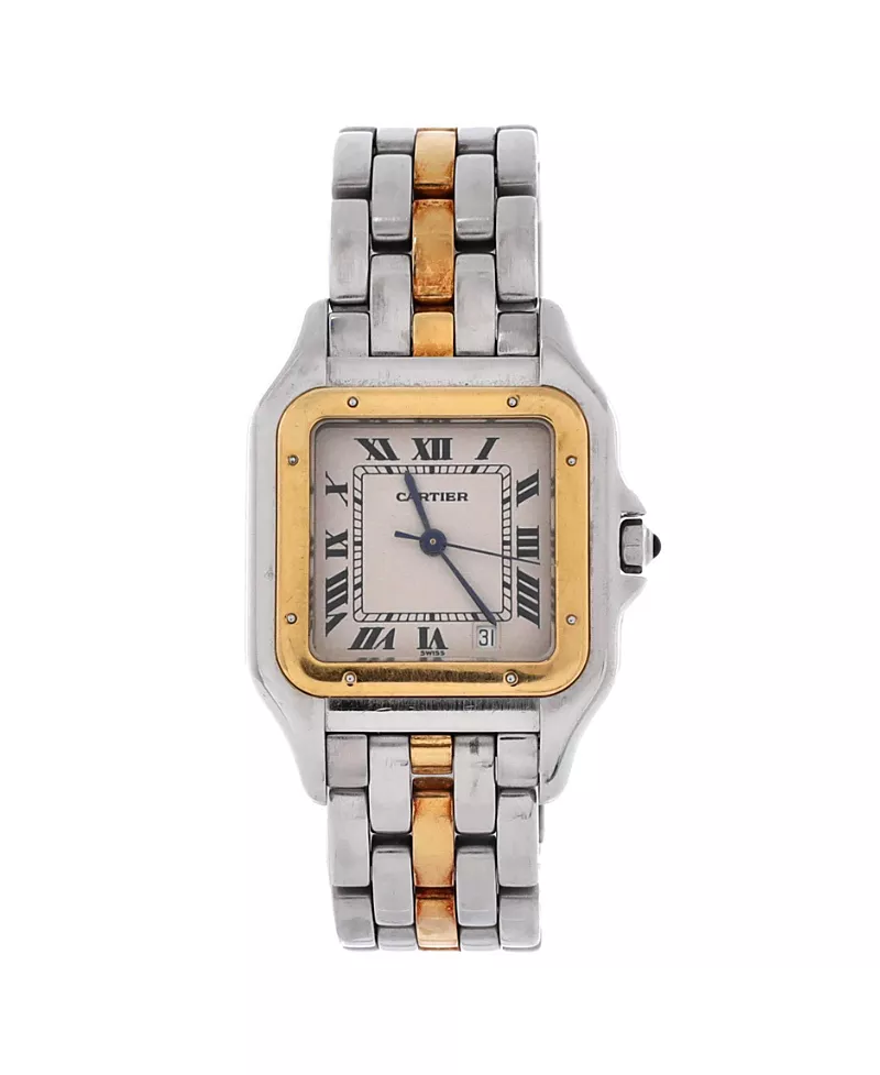 Pre-Owned Cartier Vintage Panthere de Cartier Quartz Watch in Stainless Steel and Gold 27mm