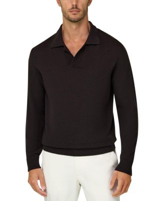  Knitted Extrafine Merino Wool Polo Shirt