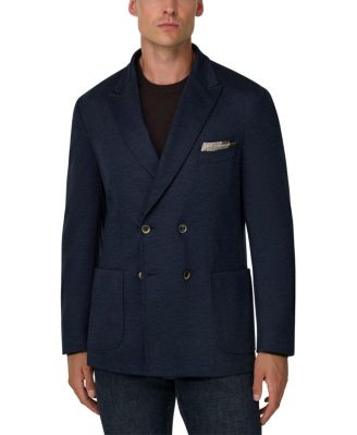 Boggi Milano Double-Breasted Wool Blend B Jersey Blazer