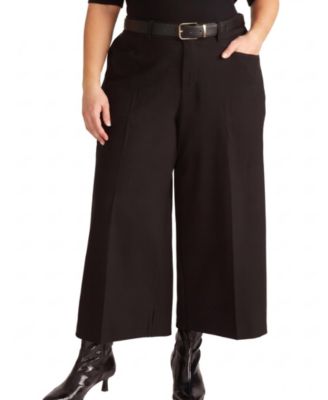 Universal Standard Women's Plus Cropped Wide-Leg Ponte Pants