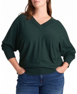  Women's Plus Savvy Fine Knit Sweater Blouse