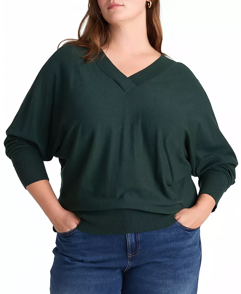 Universal Standard Women's Plus Savvy Fine Knit Sweater Blouse