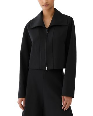 Oversized Collar Cropped Jacket