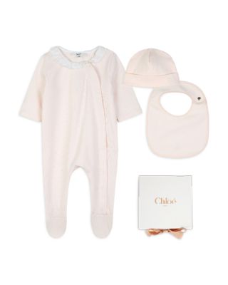 Girls' Pajama, Hat & Bib Set - Baby