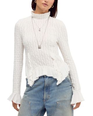 Hope Knitted Lace Bell Sleeve Blouse