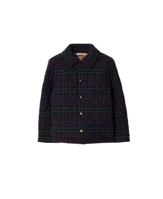 Boys' Reversible Check Quilted Cotton Jacket - Little Kid, Big Kid - Baby