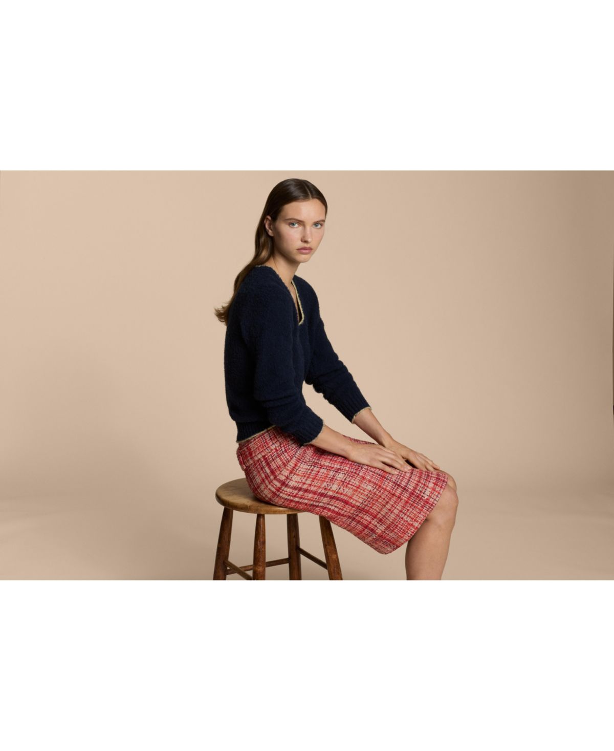 Tweed Midi Skirt - Exclusive thumbnail 4