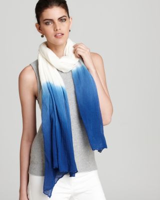 FRAAS - Fraas Dip Dye Border Scarf